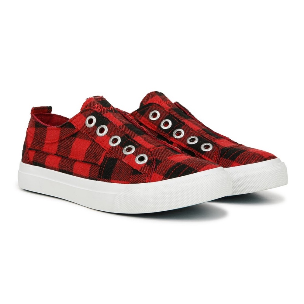 Blowfish Red and Black Checkered Sneakers
